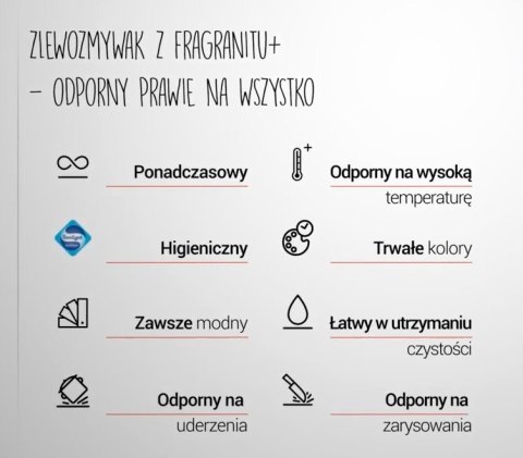 ZLEWOZMYWAK DWUKOMOROWY FRANKE BASIS BFG 620 SZARY