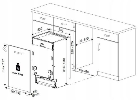 ZMYWARKA BEKO DIS 25010 45CM ZABUDOWA HOTAIR