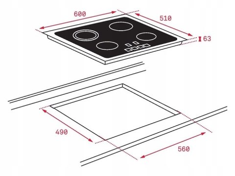 PŁYTA CERAMICZNA DO ZABUDOWY TEKA TB 6415