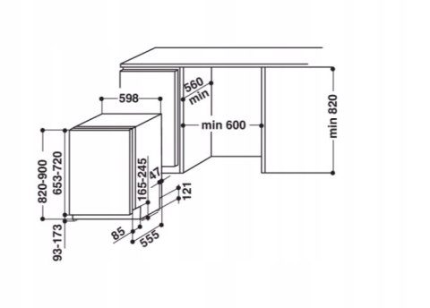 ZMYWARKA DO ZABUDOWY WHIRLPOOL WRIC 3C26 PF