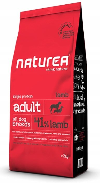 NATUREA NATURALS ADULT JAGNIĘCINA 12KG KARMA DLA PSA