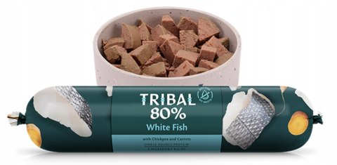 TRIBAL 80% ŚWIEŻE BIAŁE RYBY BEZZBOŻOWA PIES 3X750G