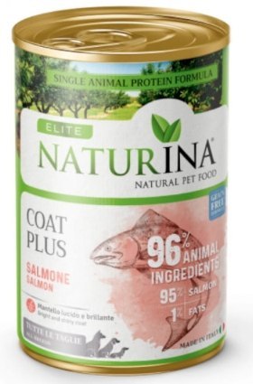 NATURINA ELITE WET COAT PLUS ŁOSOŚ 4x400g PIES