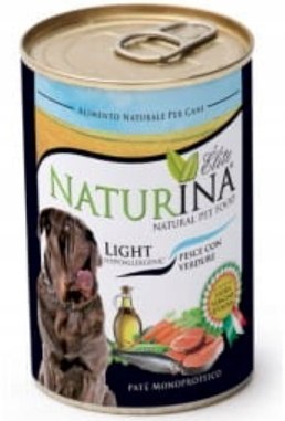 NATURINA ELITE WET LIGHT 4x 400G BIAŁA RYBA PIES