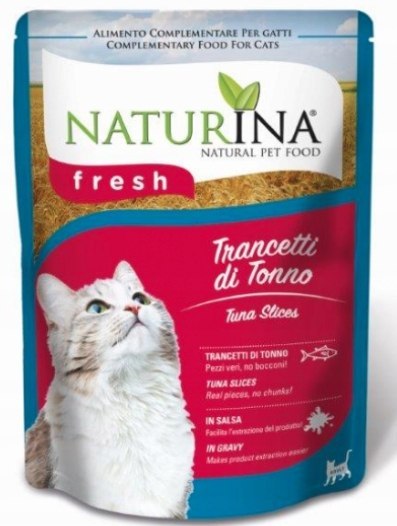 NATURINA FRESH 4x 80G KAWAŁKI TUŃCZYKA W SOSIE KOT