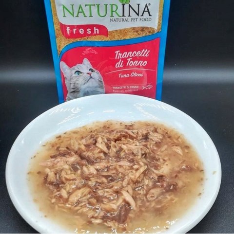 NATURINA FRESH 4x 80G KAWAŁKI TUŃCZYKA W SOSIE KOT