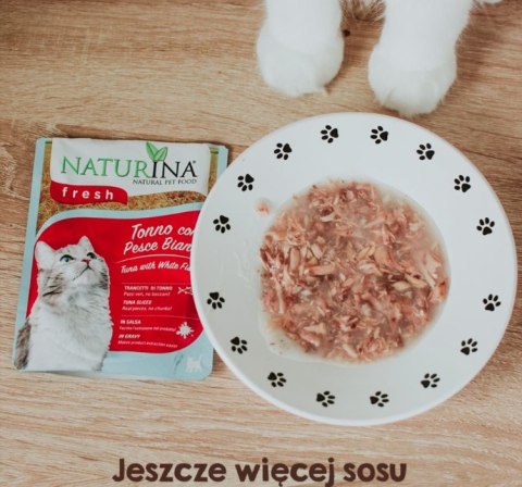 NATURINA FRESH 4x 80G KAWAŁKI TUŃCZYKA W SOSIE KOT