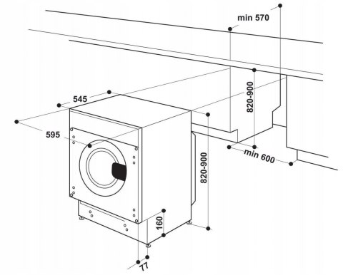 PRALKA DO ZABUDOWY WHIRLPOOL WMWG81484