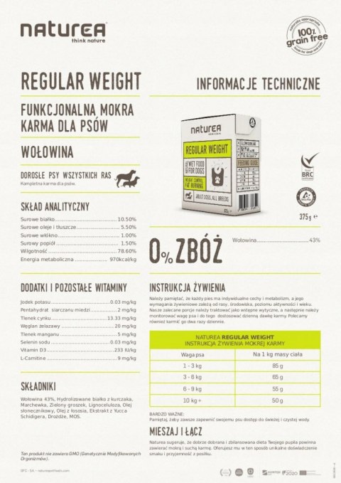 NATUREA NA TKANKĘ TŁUSZCZOWĄ KARMA Z WOŁOWINĄ PIES