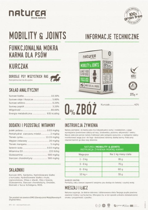 NATUREA ZDROWE STAWY KARMA Z KURCZAKIEM x4 PIES