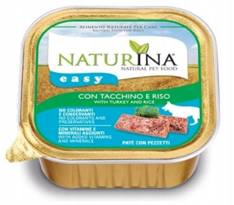 NATURINA EASY DOG INDYK Z RYŻEM 4x150G PIES