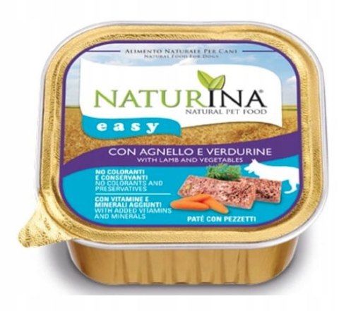 NATURINA EASY DOG JAGNIĘCINA Z WARZYWAMI 4x150g PIES