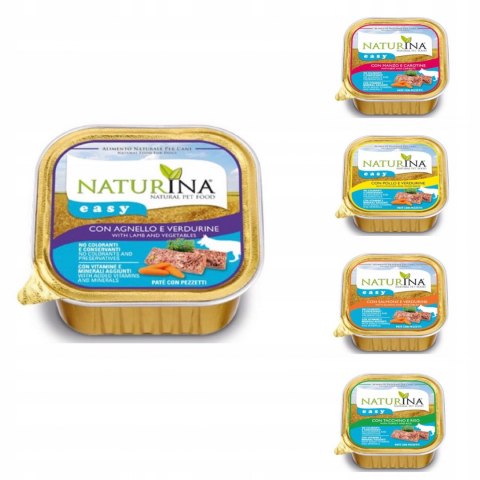 NATURINA EASY DOG JAGNIĘCINA Z WARZYWAMI 4x150g PIES