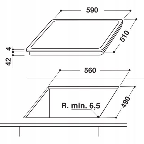 PŁYTA CERAMICZNA DO ZABUDOWY WHIRLPOOL AKT 801 NE