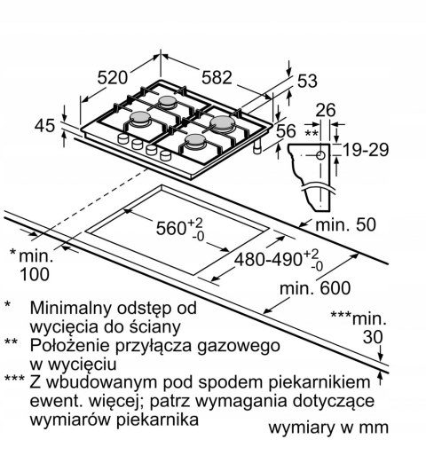 PŁYTA GAZOWA DO ZABUDOWY SIEMENS EG6B5PB90 INOX PŁYTA GAZOWA DO ZABUDOWY SIEMENS EG6B5PB90 INOX