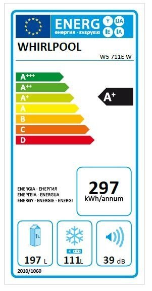 CHŁODZIARKO-ZAMRAŻARKA WHIRLPOOL W5 711E