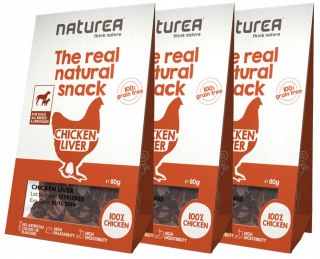 3X NATUREA WĄTRÓBKA Z KURCZAKA NATURALNE PRZYSMAKI