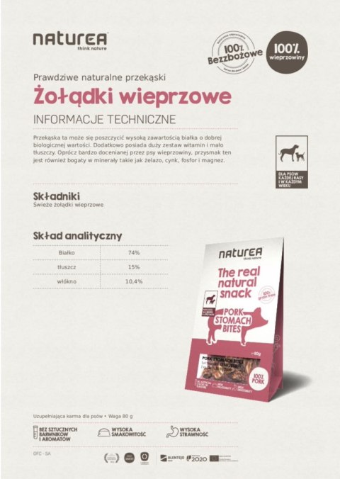 3X NATUREA ŻOŁĄDKI WIEPRZOWE NATURALNE PRZYSMAKI