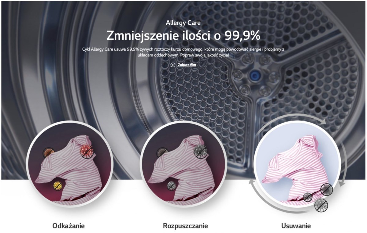 SUSZARKA DO UBRAŃ LG RC90V9JV2W 9 KG Wi-Fi SUSZARKA DO UBRAŃ LG RC90V9JV2W 9 KG Wi-Fi