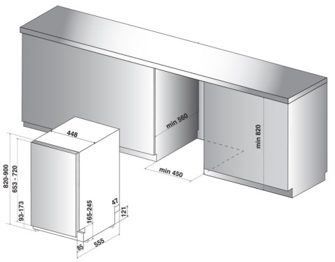 ZMYWARKA WHIRLPOOL WSIO 3T223 60CM ZABUDOWA