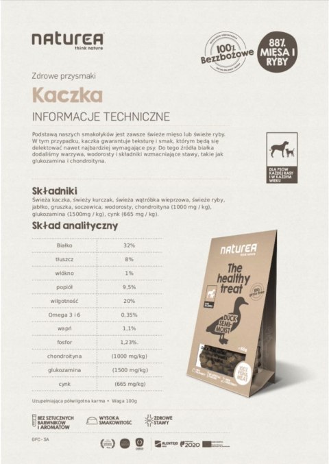 NATUREA SEMI MOIST KACZKA ZDROWE PRZYSMAKI