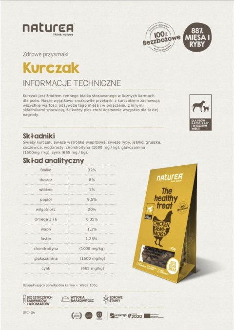 NATUREA SEMI MOIST KURCZAK ZDROWE PRZYSMAKI