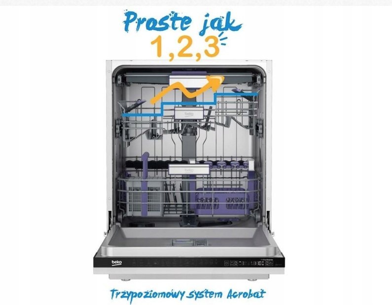 ZMYWARKA BEKO DFS28122X SREBRNA 45CM ZMYWARKA BEKO DFS28122X SREBRNA 45CM