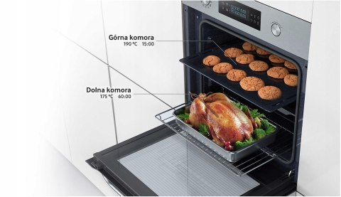 PIEKARNIK ZABUDOWA SAMSUNG NV70M3541RS INOX GRILL