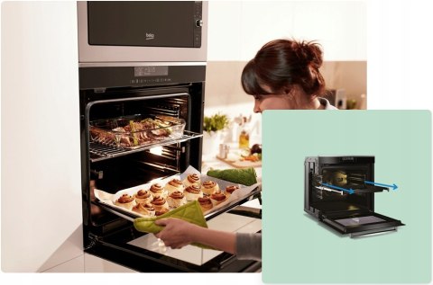 PIEKARNIK DO ZABUDOWY BEKO BVM34500B GRILL Steam