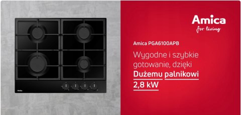 PŁYTA GAZOWA DO ZABUDOWY AMICA PGA6100APB CZERŃ