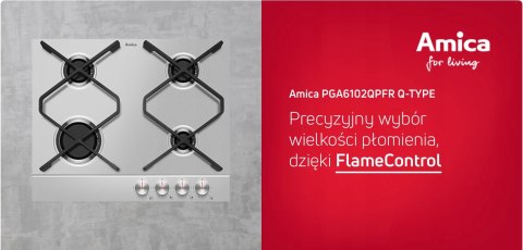 PŁYTA GAZOWA DO ZABUDOWY AMICA PGA6102QPFR INOX