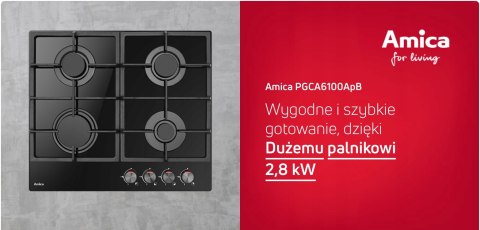 PŁYTA GAZOWA DO ZABUDOWY AMICA PGCA6100APB CZERŃ