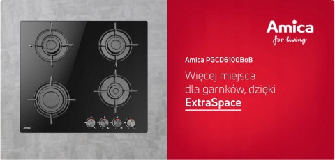 PŁYTA GAZOWA DO ZABUDOWY AMICA PGCD6100BOB CZERŃ