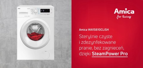 PRALKA AMICA WA1S610CLiSH 6KG Slim Steam Power