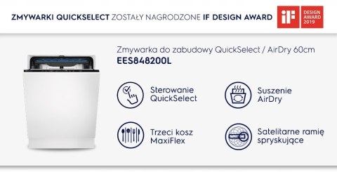 ZMYWARKA DO ZABUDOWY ELECTROLUX EES848200L Air Dry