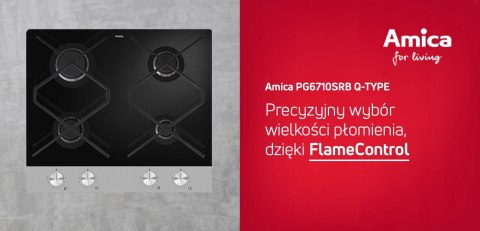 PŁYTA GAZOWA AMICA PG6710SRB Q-TYPE SZKŁO