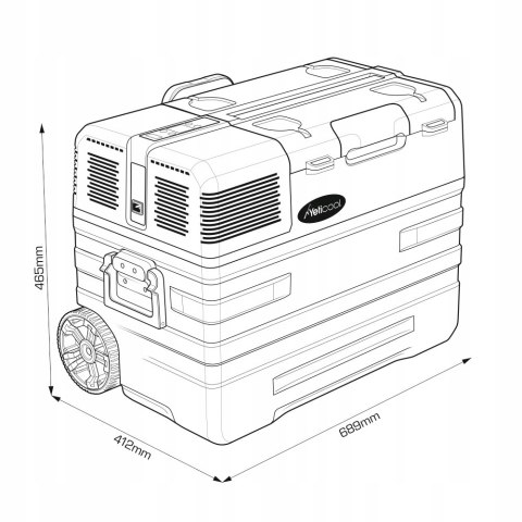 LODÓWKA SAMOCHODOWA PRZENOŚNA YETICOOL PX42 GREY