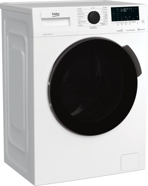 PRALKA BEKO WUE9624XBWS Inwerter, Steam Cure