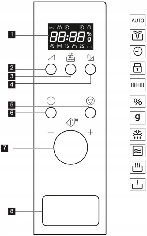 KUCHENKA MIKROFALOWA ZABUDOWA ELECTROLUX LMS2203EMX 20 l Wyświetlacz LED