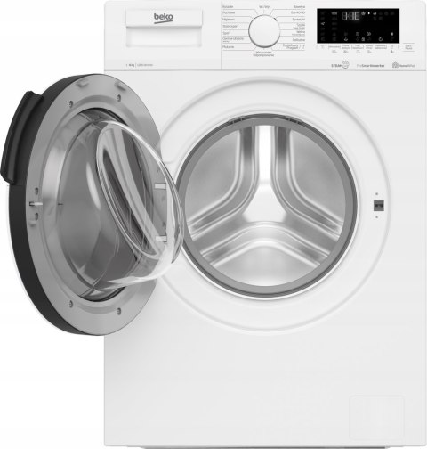 PRALKA BEKO WUE6624XWWS SLIM Inwerter, Steam Cure, Wi-Fi