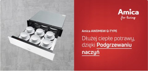 SZUFLADA DO NACZYŃ AMICA AWDM6W Q-TYPE 22 L Sterowanie sensorowe