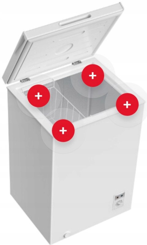 ZAMRAŻARKA AMICA FS098.3 Slim Size, Mechanical Control, Freezer Box