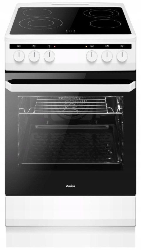 KUCHENKA CERAMICZNA AMICA 58CE2.315HQ (W) Easy Clean, Steam Clean, Grill