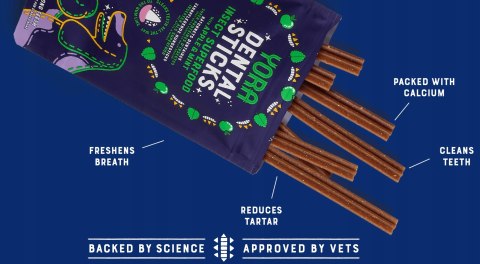 YORA DOG DENTAL STICKS 270 G DUŻA RASA 270G JABŁKO I MIĘTA