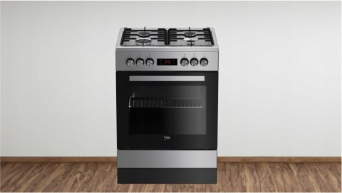 KUCHNIA GAZOWO ELEKTRYCZNA BEKO FSE62320DX 66 L Steam Shine, Grill