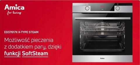 PIEKARNIK DO ZABUDOWY AMICA ED37617X X-TYPE 77 L Inox Steam Kataliza Grill