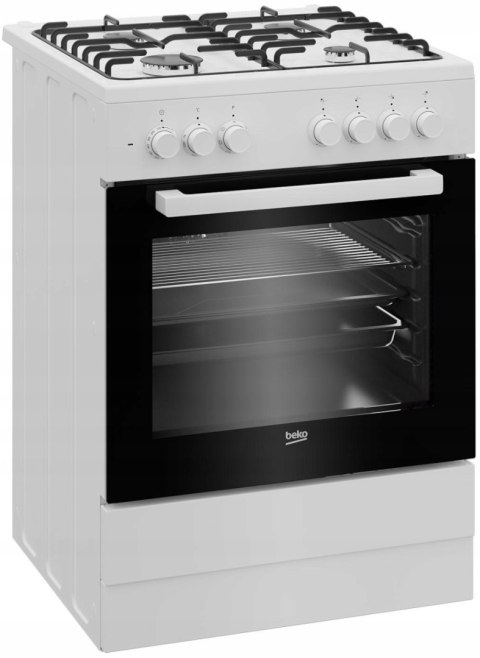 KUCHNIA GAZOWO-ELEKTRYCZNA BEKO FSE62120DW 66 L Steam Shine, Grill