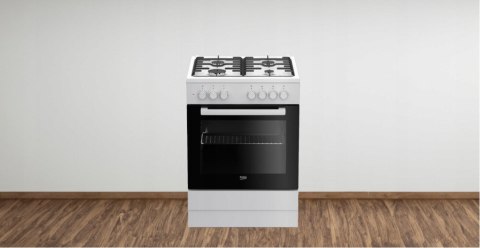 KUCHNIA GAZOWO-ELEKTRYCZNA BEKO FSE62120DW 66 L Steam Shine, Grill