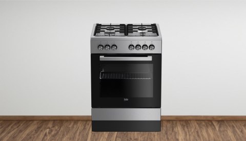 KUCHNIA GAZWOWO-ELEKTRYCZNA BEKO FSE62120DX 66 L Steam Shine, Grill