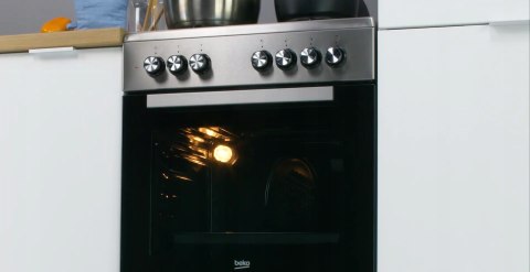 KUCHNIA GAZWOWO-ELEKTRYCZNA BEKO FSE62120DX 66 L Steam Shine, Grill